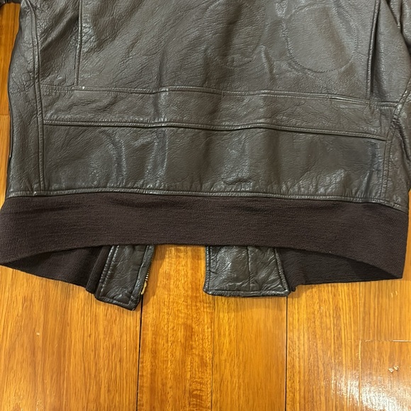 Vintage G1 brown leather bomber jacket, USN - Picture 13 of 15